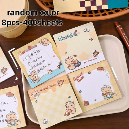 200sheets Panda Memo Pads Cute Animal Note Pads No Adhesive for Students Aesthetic Office School Supplies Bulk Notebook Labels