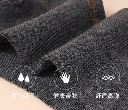 5 Pairs/Lot Men's Fashion Thickened Socks Four Seasons Leisure Breathable Deodorant Mid Tube Cotton Socks High Quality EU 38-44