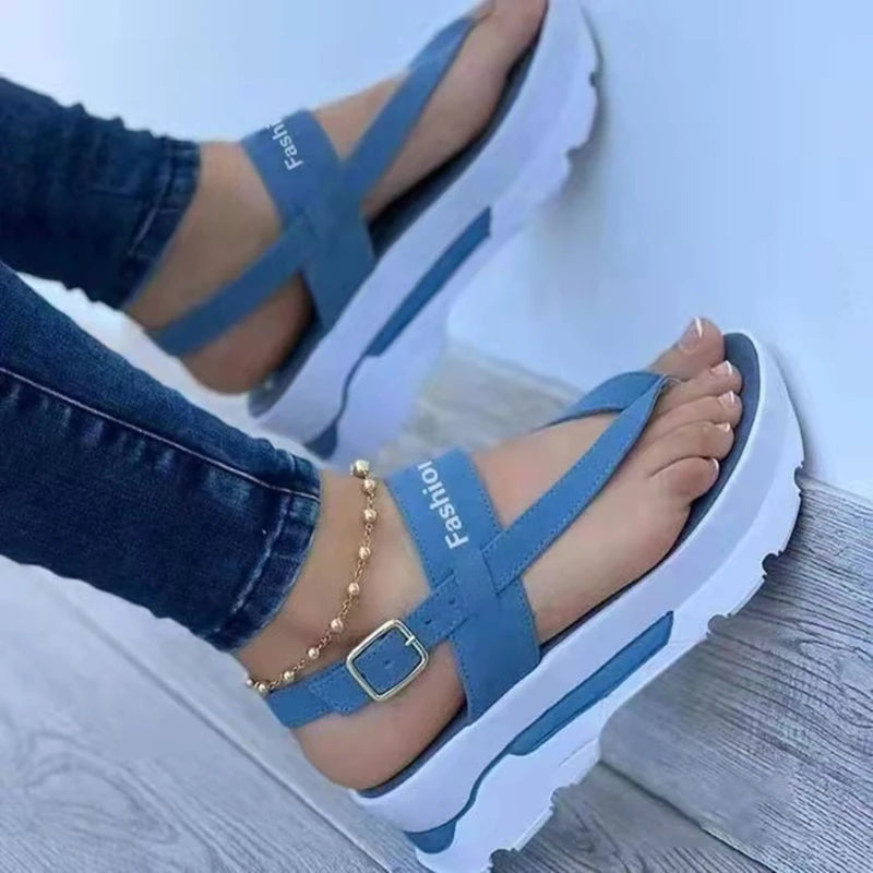 2025 Summer Sandals for Women Fashion Platform Sandals Wedge  Casual Shoes Lightweight Heeled Sandalias Mujer Flip Flops Zapatos