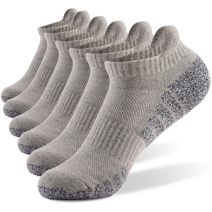 3 Pairs Thickened Towel Bottom Running Mesh Boat Non-Slip Breathable Sports Low Cut Men's Women's Socks