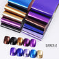 10pcs Metallic Nail Transfer Foils Mirror Gold Silver Purple Starry Paper Gel Polish Transfer Sticker DIY Pattern Manicure Decor
