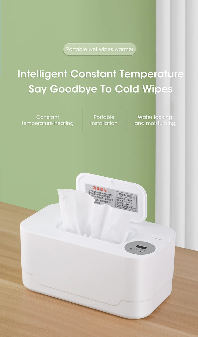 Baby Wet Wipe Warmer Tissue Heater Warming Machine Wipes Heating USB Cotton Towel Smart Polypropylene Baby