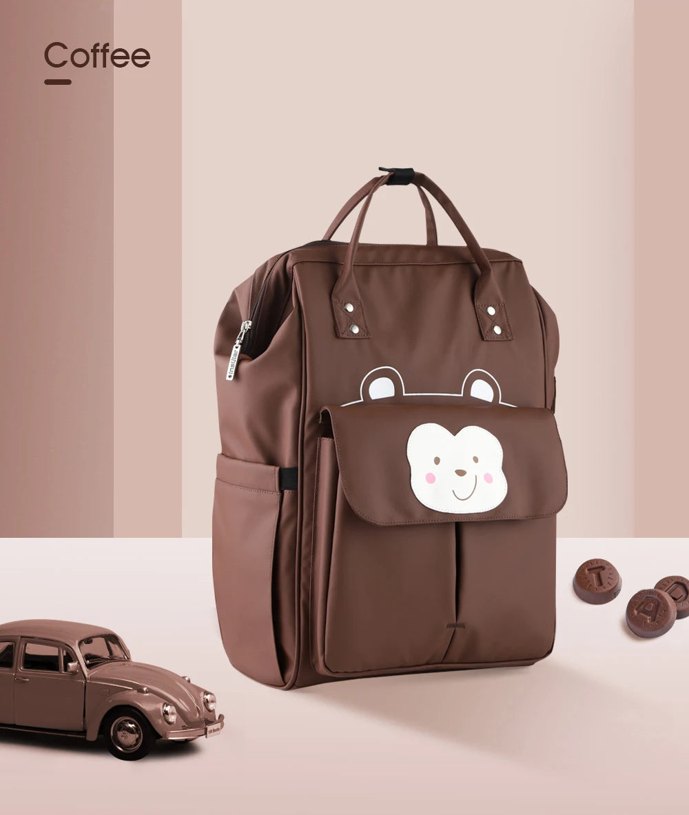 Waterproof Mummy Diaper Backpack Cartoon Design Mother Maternity Nappy Travel Bag Large Capacity Baby Care Nursing Stroller Bags