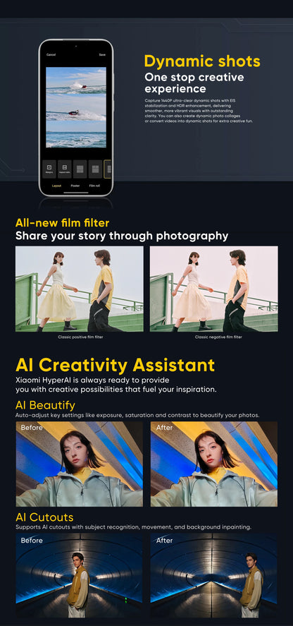 Global Version POCO F8 Ultra 5G Smartphone Snapdragon® 8 Elite Gen 5 6500mAh 100W HyperCharge 6.9" Eye-care AMOLED display NFC