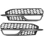 For Audi A3 S-Line S3 2014 2015 2016 Pair Car Front Bumper Fog Light Grille Cover Honeycomb Mesh Fog Lamp Cover Racing Grill