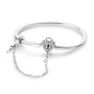Original Bracelet 925 Sterling Silver Charm Bracelet 17-20CM Golden Heart Love Key Clover Bracelet Bangle Women Jewelry Gift