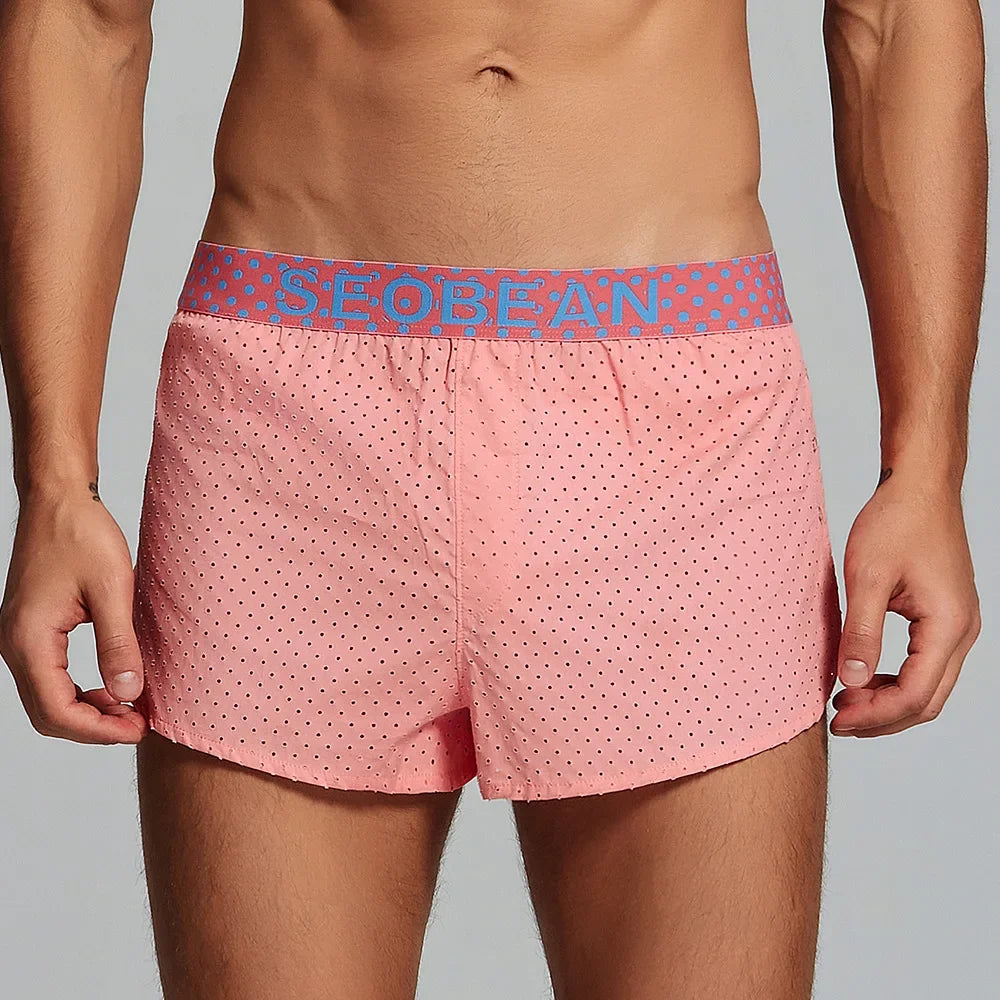 Solid color, men's mesh breathable men's shorts, boxer men's boxers 240503