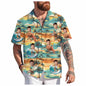 Custom Face Hawaiian Shirt Unisex Funny Personalized 3D Printed Button Shirts 2025 Beach Short Sleeves Lapel Shirts DIY Blouses