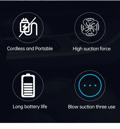 SZUK Portable Car Vacuum Cleaner 165000Pa Powerful Wireless Vacuum Cleaner Strong Suction Handheld Mini Vacuum Cleaner for Car
