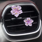 2Pcs Car Perfume Clip Flower Car Air Freshener with Fresh Color Air Outlet  Decorations Bright Peach Blossom Cherry Blossom
