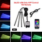 Neon 36 48 72 LED Car Interior Ambient Foot Light Kit Backlight Remote App Music Control Auto RGB Atmosphere Decorative Lamp