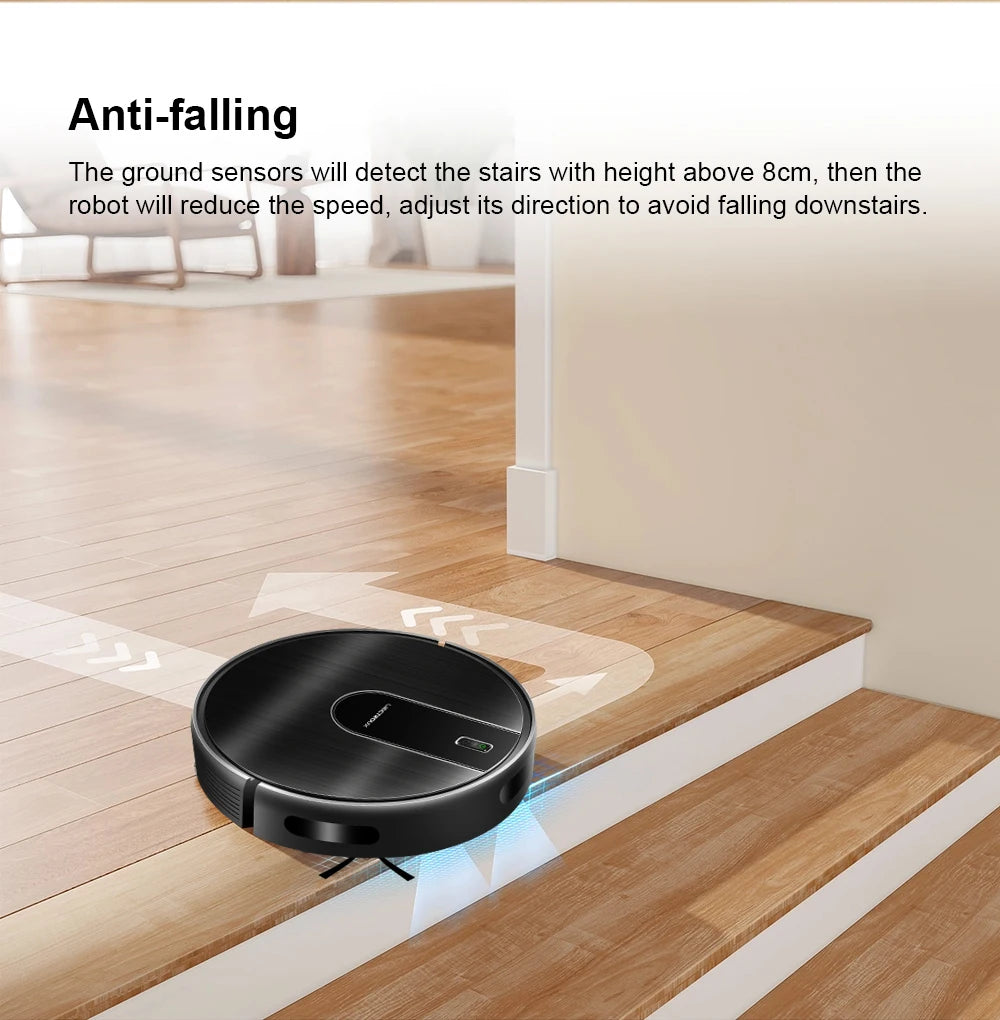 Robot Vacuum Cleaner LIECTROUX N7S-U,Smart Mapping,WiFi App,6KPa,5200MAH ,Brushless Motor,Ideal for Pet Hair