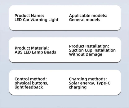 Solar Demon's Eye Car Lights Dynamic Expression Led Light Ambience Lamp Decoration Rechargeable Warning Lamps with Suction Cups