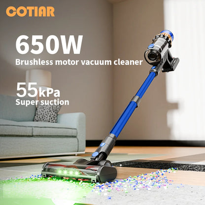 COTIAR V22 650W 55000PA Suction Power Cordless Vacuum Cleaner Handheld Home Appliance Portable Vacuum Cleaner Removable Battery