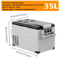 Podofo 35L 45L 55L Portable Car Compressor Refrigerator LED Display Low Noise 12V 24V DC Cooler For Outdoor Camping Travel