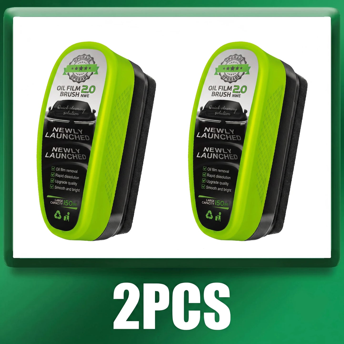 Crystal-Clear Windshields for European Cars: Glass Brush + Oil Film Remover (Front & Interior)