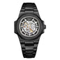 LONGLUX Men Automatic Mechanical Watch Luxury Watches Waterproof Skeleton Business Cheap Wholesale Stainless Steel Gift Watch