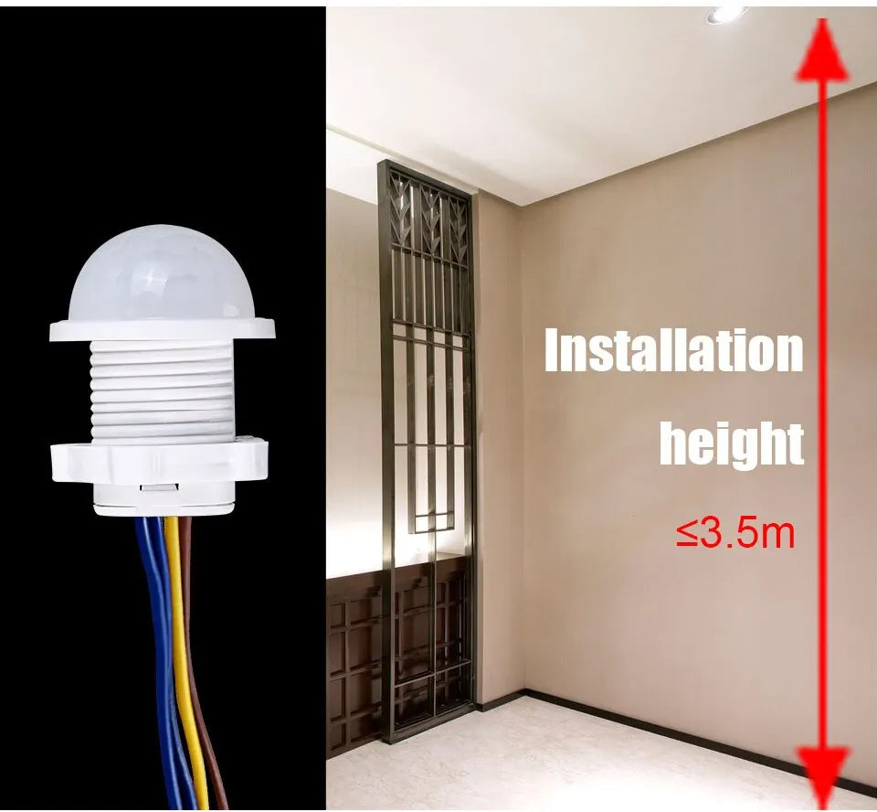 1/2PCS Smart PIR Sensor Detector Switch 110V 220V Human Body Infrared Motion Sensor Indction Auto On Off Light Switches