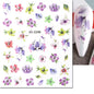 3d Nails Art Decals Spring Fruits Pink Full Tips Peony Magnolia Flowers Adhesive Sliders Stickers Decoration For Nails Manicure