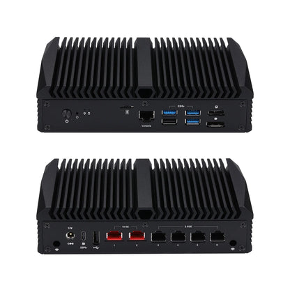 Qotom Mini PC Intel N100/ N305/ N355, 2x 10G Marvell AQC113 & 4x Intel I226V 2.5G LAN, DDR5 Router Appliance for OpenWrt/ Linux