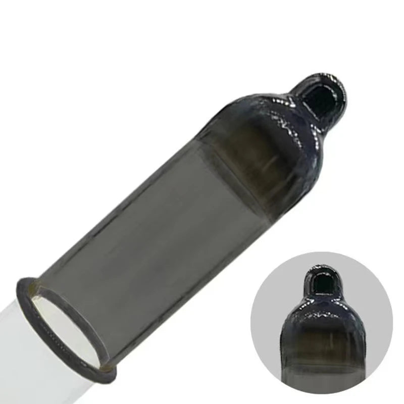 Black Long Lasting Condoms for Men - Delay Ejaculation, Reduce Sensitivity, Penis Sleeve Condom for Extended Pleasure