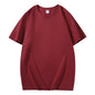 Cotton Short Sleeved T-shirt Summer Round Neck Loose and Base Shirt for Men Women Basic Tee