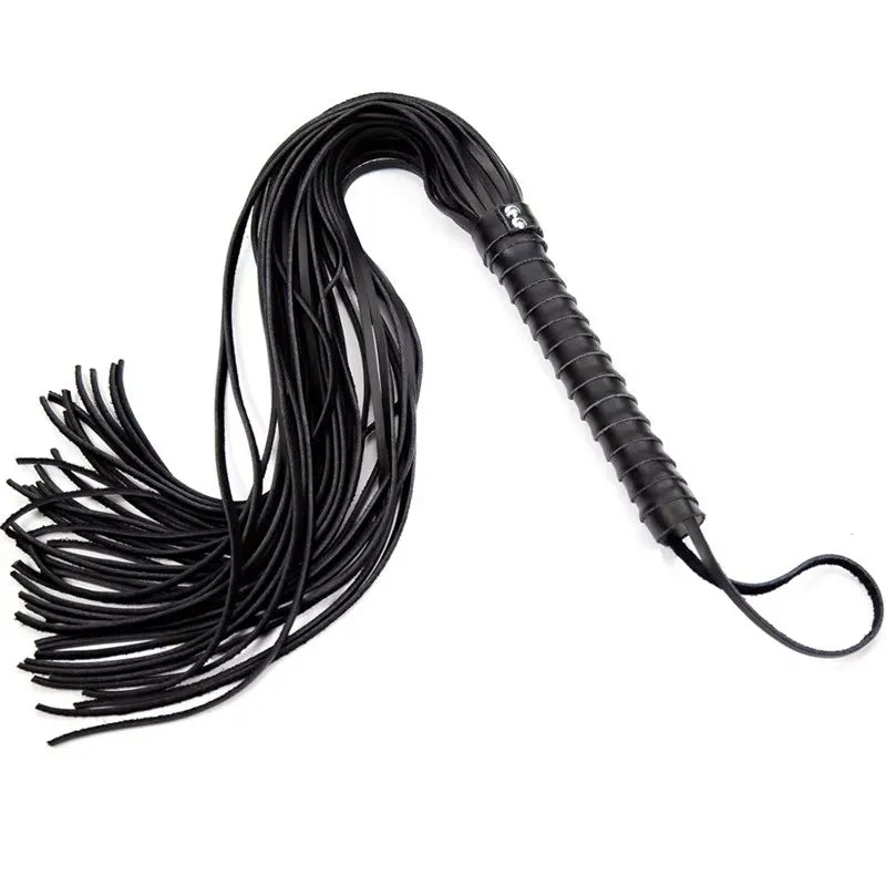 Genuine Leather Horse Whip, Flogger, Jump Bat | 68cm Long Dressage Training Whip for Equestrians | with Decorative Tassel and No