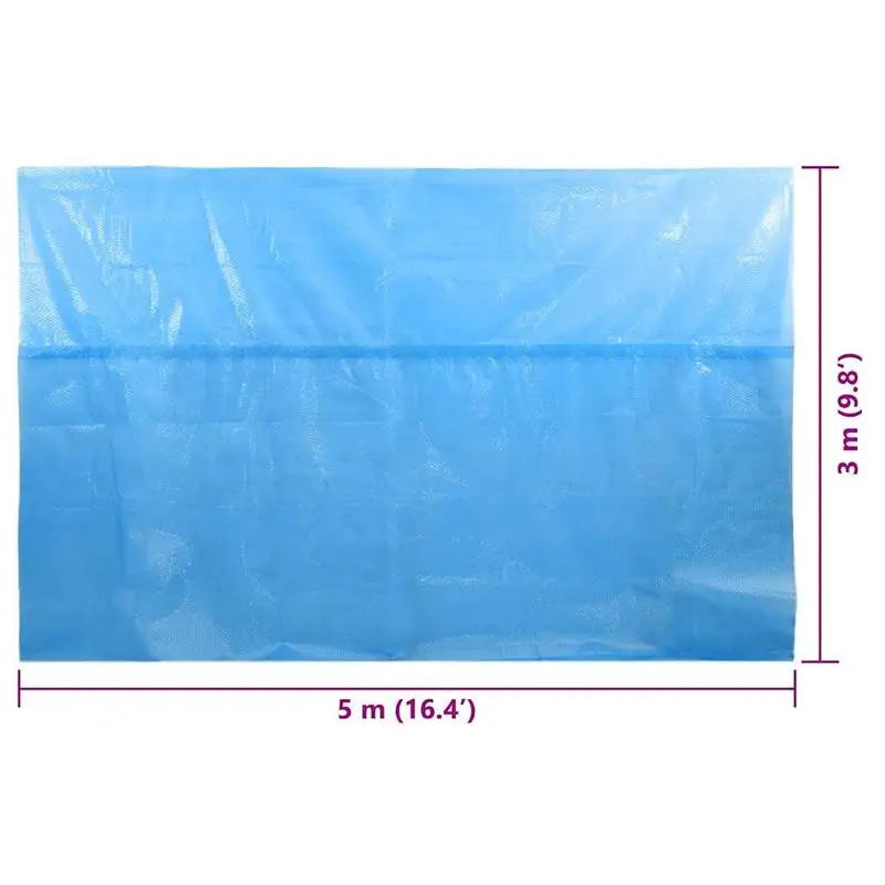 197' X 118' Rectangular Pool Cover, Blue PE Leaf & Debris Protector for Above/In-Ground Swimming Pool with Tie-Downs, All-Season Pool Blanket for Summer & Winter