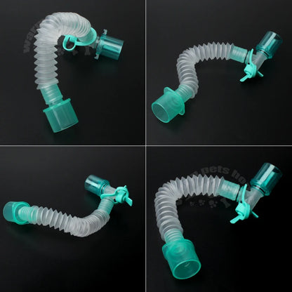 Catheter Mount Extension Tube Double Swivel Elbow Use Anesthesia Breathing Circuit with Gas Sampling Port