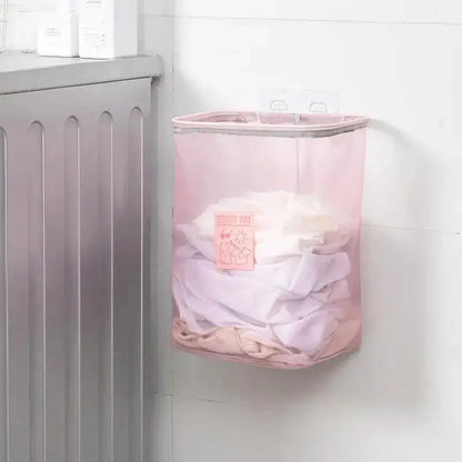 Foldable Wall Mounted Laundry Basket Dirty Clothes Storage Basket Toy Dust Bucket Home Laundry Hamper Dirty Clothes Storage Bag