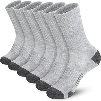 6 Pairs Men's Outdoor Gym Socks High Quality Comfortable Soft Ground-Gripping Football Large Size New Style