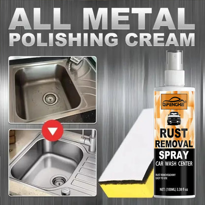 Rust Removal Spray Kit - Car Rust Remover & Shine Restorer, Easy to Use, Auto Metal Surface Rust Cleaner, Car Detailing Accessor