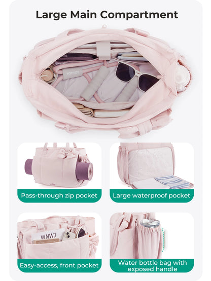 BAGSMART Large Capacity Tote Bag for Women Versatile Commuting Handbag Messenger Multiple Pockets Shoulder Sport Bag