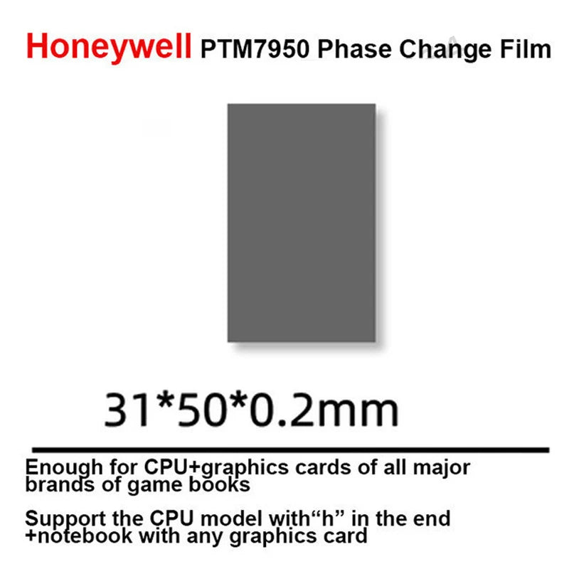 Honeywell PTM7950 Thermal Pad Phase Change Graphics Card CPU Notebook Computer Cooling Efficient Conductive Silicone Shim