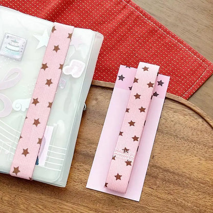Kawaii Star Elastic Band for Planner Notebook INS Style Journal Closure Strap Cute Scrapbooking Stationery Accessories