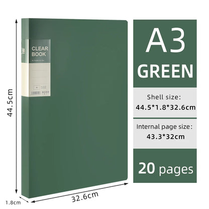 A3 Side-Entry Art Portfolio for Students - Painting Folder, Poster, Sketch Paper, Insert Pockets, Certificate Holder 20-60Pages