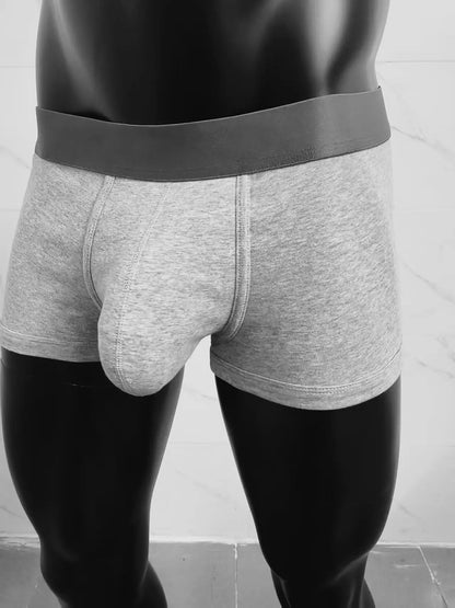 Cotton men's boxer briefs with large pockets, comfortable and hot-selling men's sexy underpants.