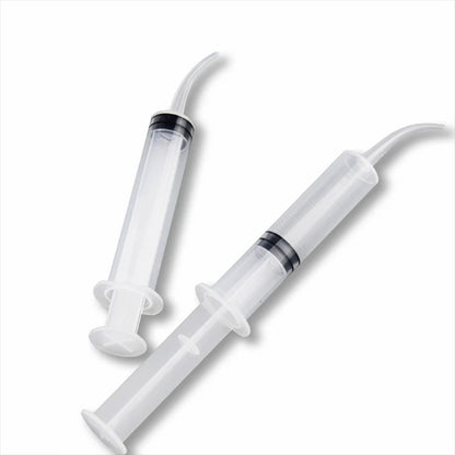 5Pcs Dental Disposable Irrigation Syringe With Curved Tip 12ml For Dentist Use Dental Consumable Tool Oral Teeth Whitening