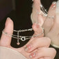 Dainty Flower Geometric Bracelet New High-End Minimalist Zircon Charm Blade Chain Women’s Bracelet Party Jewelry Gift