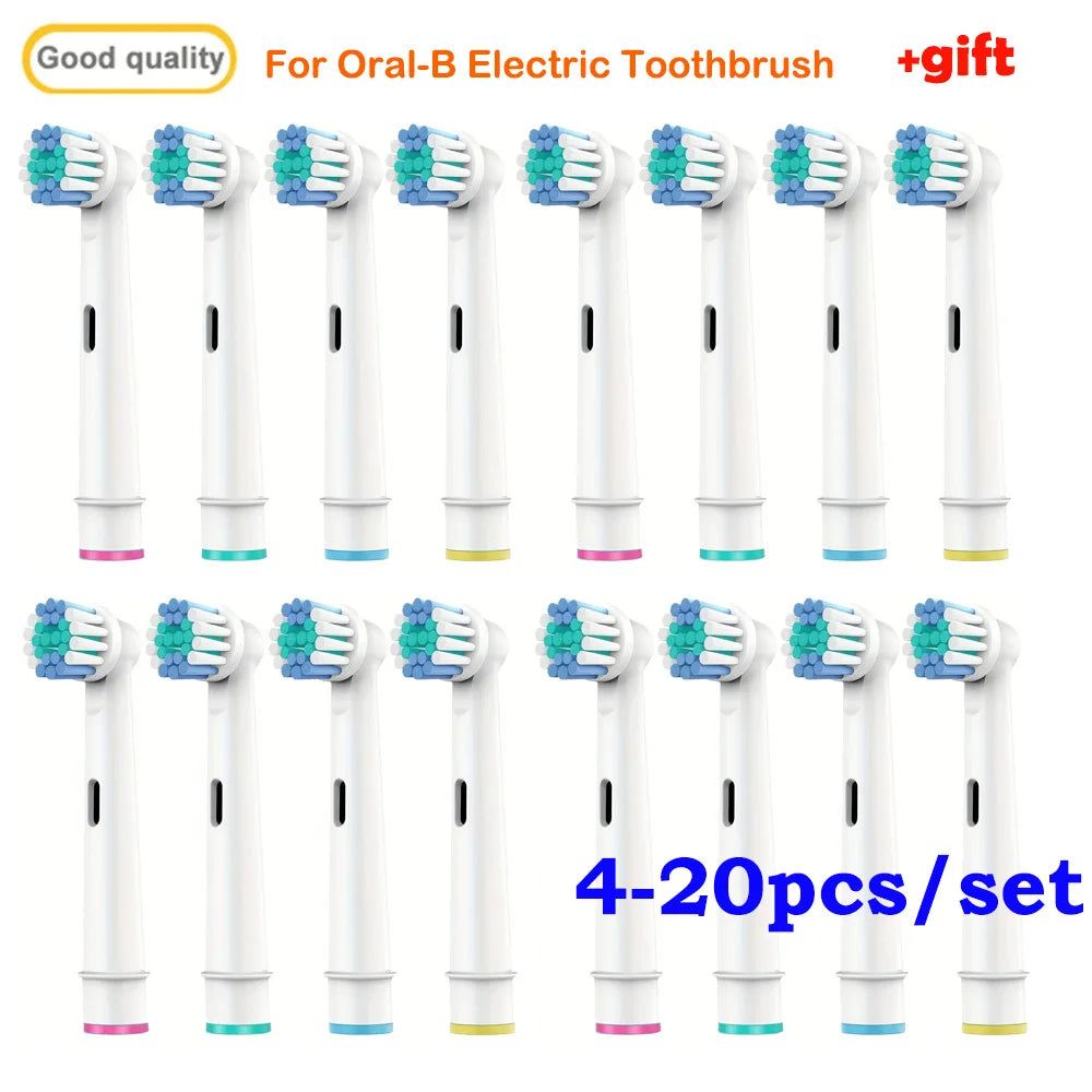 For Oral-B Dupont Bristle Electric Toothbrush Heads Whiten Teeth Daily Clean Soft Care Teeth Function D100 D25 D30 4/8/16pcs