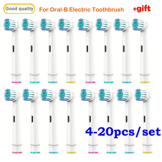 For Oral-B Dupont Bristle Electric Toothbrush Heads Whiten Teeth Daily Clean Soft Care Teeth Function D100 D25 D30 4/8/16pcs