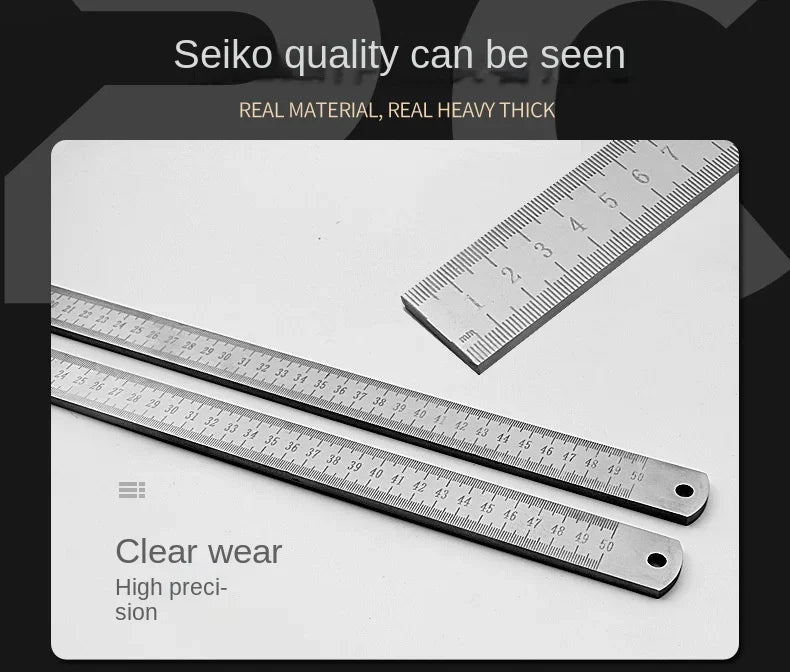 Engineered for Emergencies: 50cm Stainless Steel Ruler with Hardened Tip for Measurement | Drafting Multi‑Tool&Window-Breaking