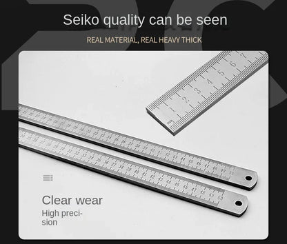 Engineered for Emergencies: 50cm Stainless Steel Ruler with Hardened Tip for Measurement | Drafting Multi‑Tool&Window-Breaking