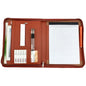 AAY-Vegan Leather Folder Zippered Closure Portfolio for Business IPad/Table and Card Interview Resume Binder