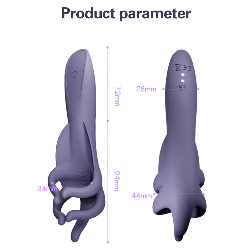 Glans Trainer for Men Powerful Vibrating Penis G Spot Masturbator Soft Fingertip Prolong Endurance Massage Vibrator Erotic Toys