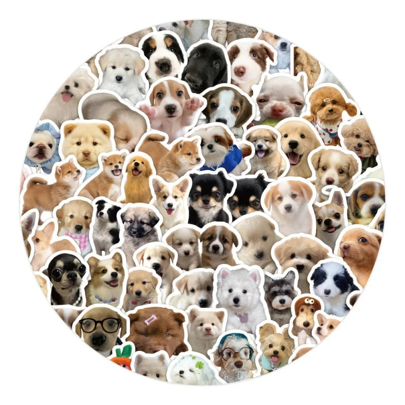 100pcsRealistic puppy sticker Cute Dog and Puppy Animal StickersinsStylish and Cute Pet Wall and Desktop Stickers