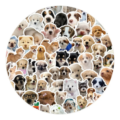 100pcsRealistic puppy sticker Cute Dog and Puppy Animal StickersinsStylish and Cute Pet Wall and Desktop Stickers