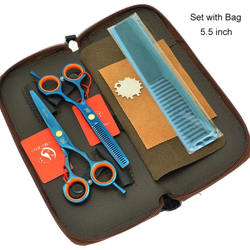 Meisha 5.5 inch Professional Hair Cutting Thinning Styling Tool Japan 440c Hairdressing Scissors Set Hair Salon Shears A0027A