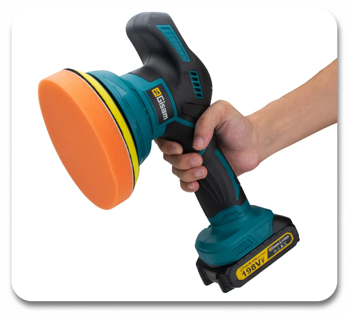 Gisam Cordless Car Polisher 8 Gears Adjustable Auto Electric Waxing Sanding Sealing Glaze Power Tool Fit Makita 18v Battery Pin
