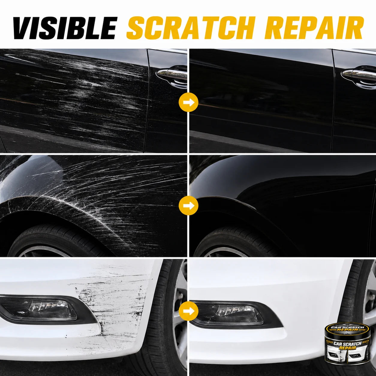 Car Paint Scratch Remover Paste Multi‑use Polishing Care Erase Minor Scratches Blemish Marks Vehicle Surface Paint Maintenance
